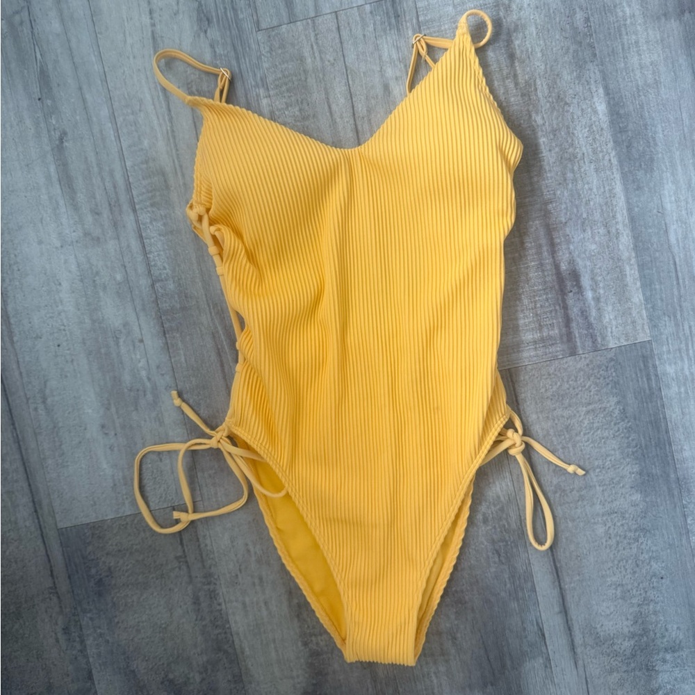 Yellow woman’s extra small hollister One Piece Swimsuit